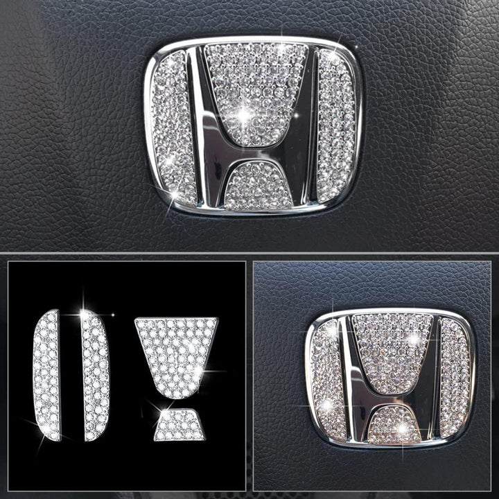 Car Steering Wheel Logo Diamond Decoration Stickers