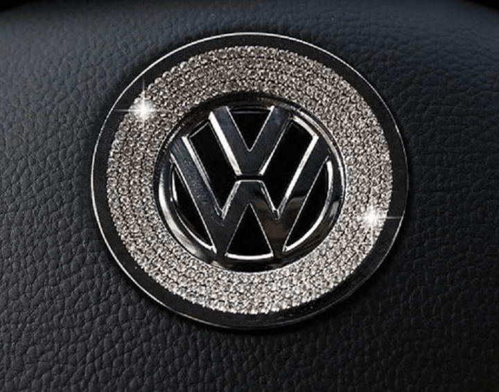 Car Steering Wheel Logo Diamond Decoration Stickers