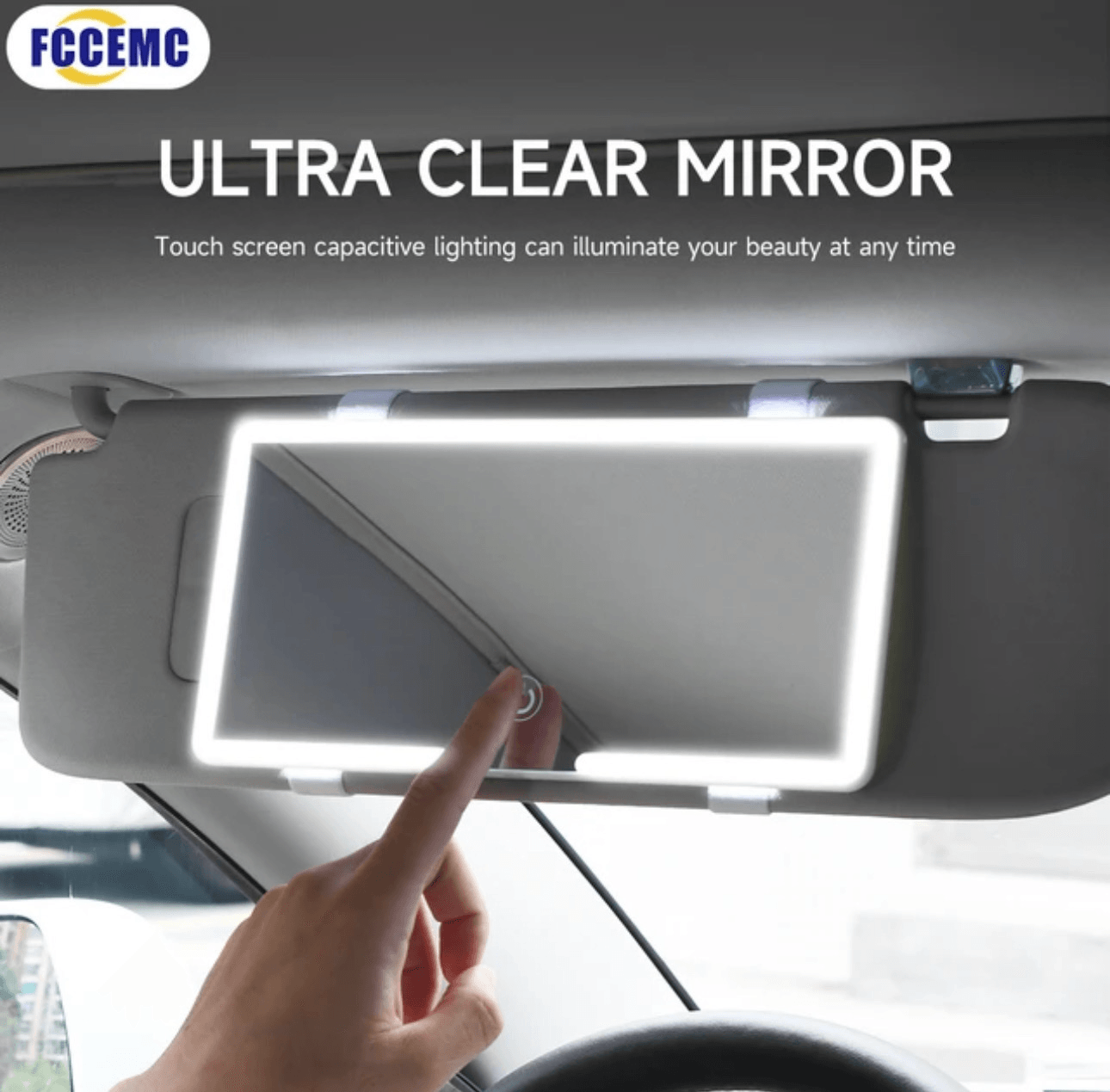 Car Sun Visor Cosmetic HD Mirror With LED Ultra Universal Interior car-sun-visor-cosmetic-hd-mirror-with-led-ultra-universal-interior-auto-parts-1