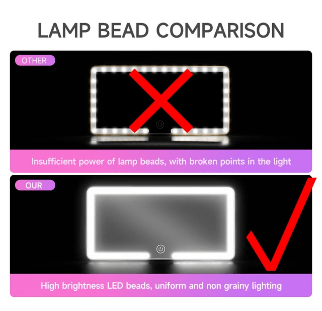 Car Sun Visor Cosmetic HD Mirror With LED Ultra Universal Interior car-sun-visor-cosmetic-hd-mirror-with-led-ultra-universal-interior-auto-parts-11