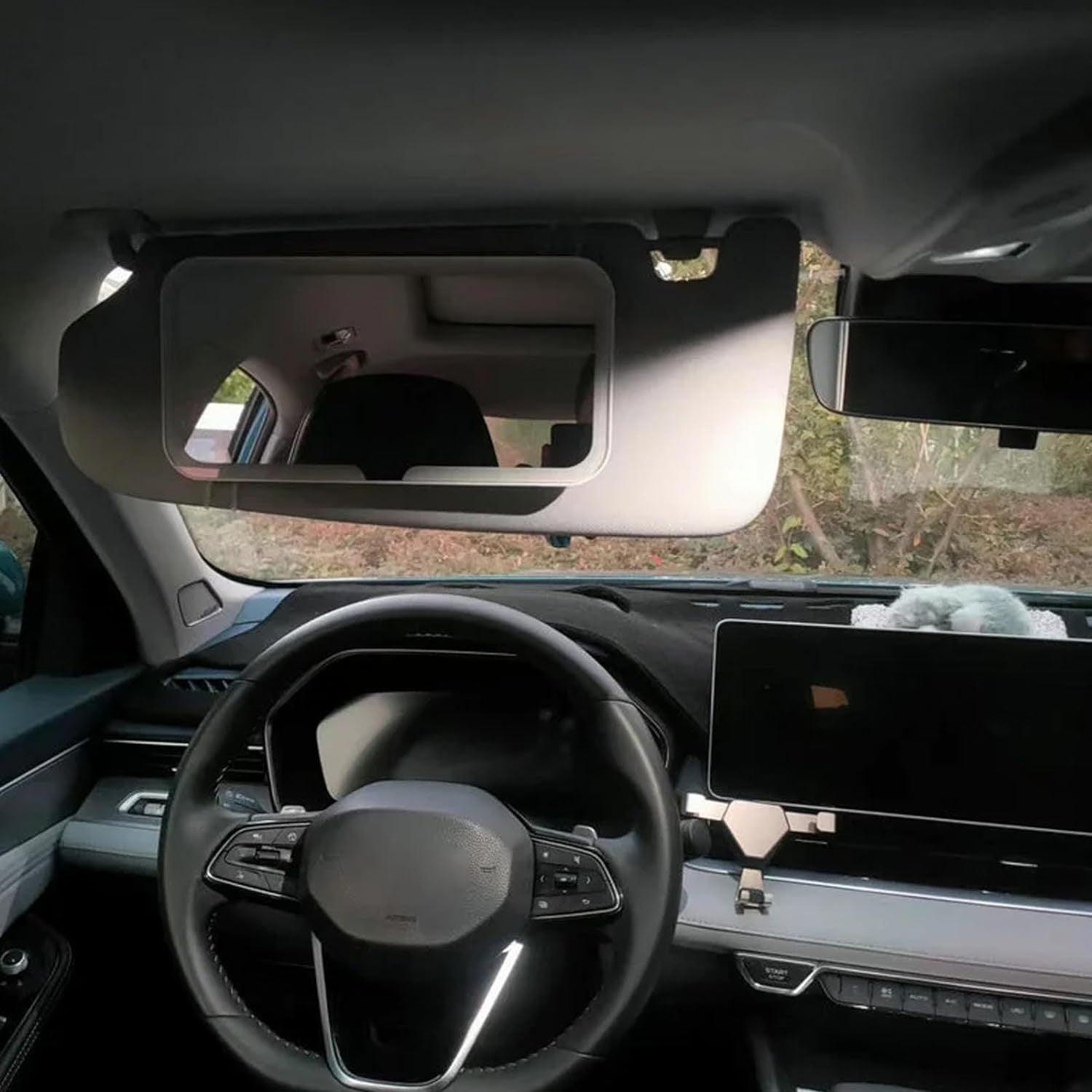 Car Sun Visor Cosmetic HD Mirror With LED Ultra Universal Interior car-sun-visor-cosmetic-hd-mirror-with-led-ultra-universal-interior-auto-parts-4
