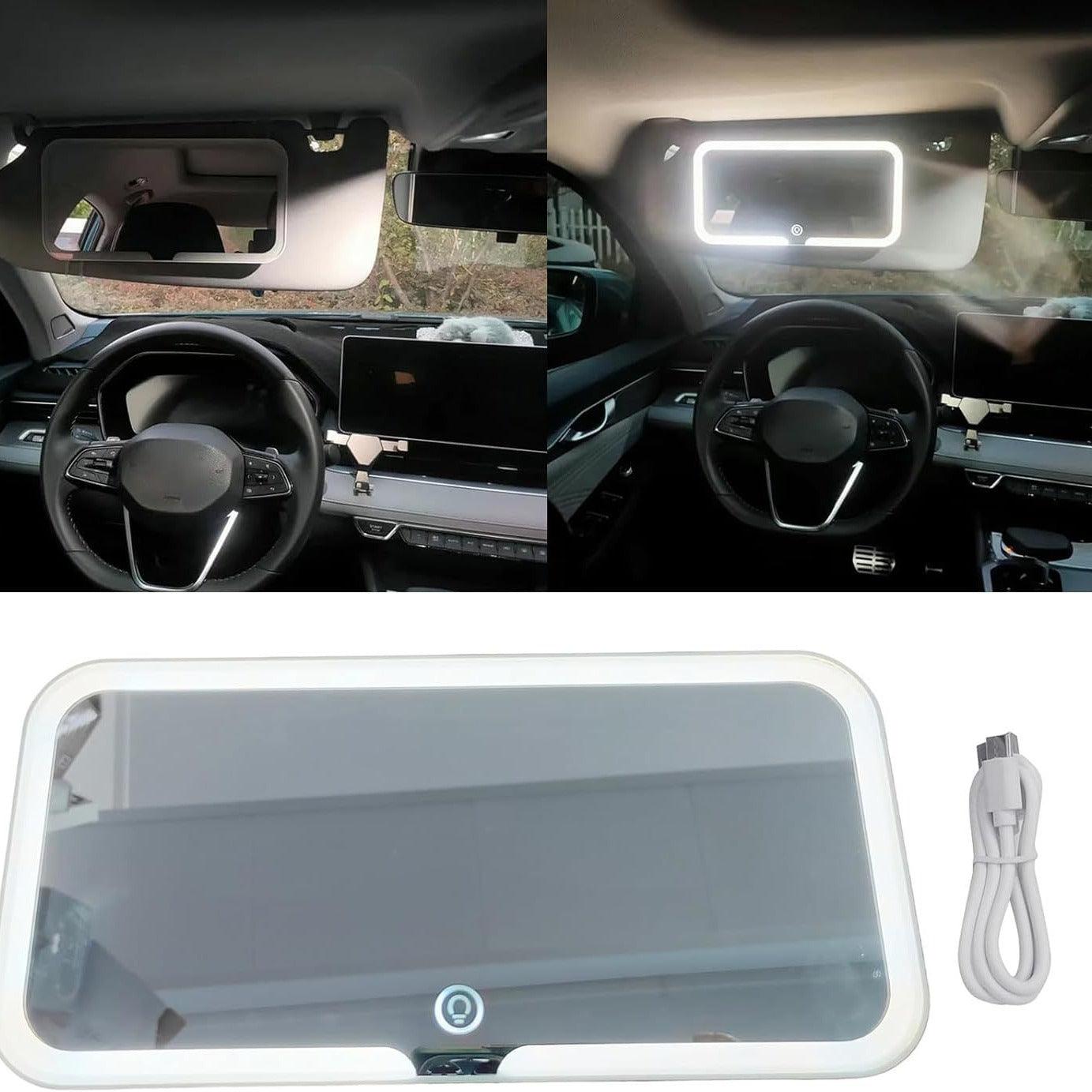 Car Sun Visor Cosmetic HD Mirror With LED Ultra Universal Interior car-sun-visor-cosmetic-hd-mirror-with-led-ultra-universal-interior-auto-parts-5