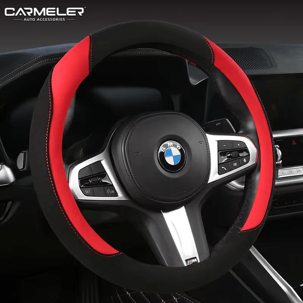 Carbon Fiber Car Steering Wheel Cover 15 inch Breathable Anti Slip Leather - Auto Parts England Auto Parts www.cars4part.com United Kingdom carbon fiber 30.00