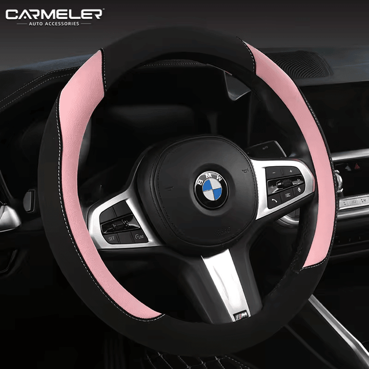 Carbon Fiber Car Steering Wheel Cover 15 inch Breathable Anti Slip Leather - Auto Parts England Auto Parts www.cars4part.com United Kingdom carbon fiber 30.00