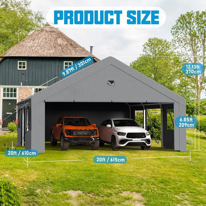 Carports Heavy Duty Carport Canopy with Side Roll cbc797c0-9ead-4a18-8920-89754e2bd0db