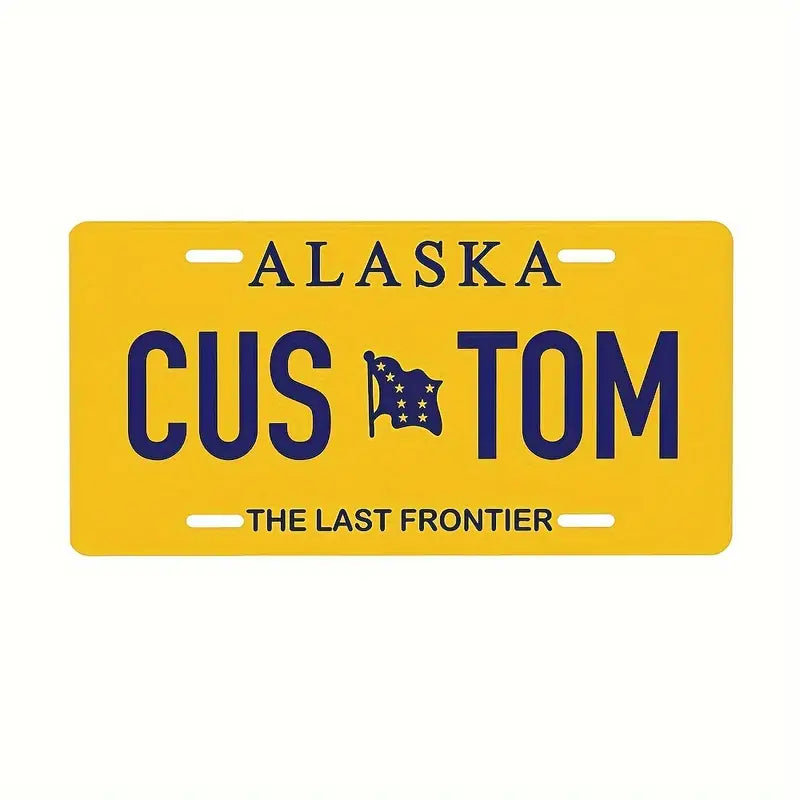 Vintage-Style Aluminum License Plate - Customizable Metal Car Tag Perfect for Front or Rear Display, 6x12 Inches d093706b-4c31-4f55-a8f0-bde52a511a16