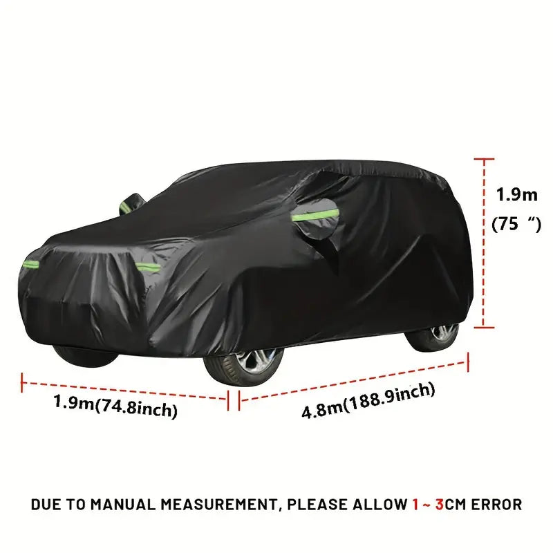 1pc Duty Waterproof Full Car Cover Outdoor UV Snow Dust Rain Resistant Protection