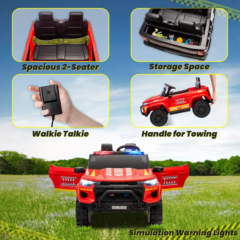 24V Ride On Police Car For Kids 2 Seater, 400W Ride-on Toy For Big Kids With Remote Control