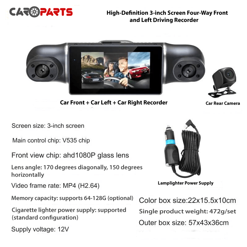 Dash Cam 4CH HD 4*1080P Car DVR 24H Parking Monitor Video Recorder No WiFi Support dash-cam-4ch-hd-4-1080p-car-dvr-24h-parking-monitor-video-recorder-auto-parts-14