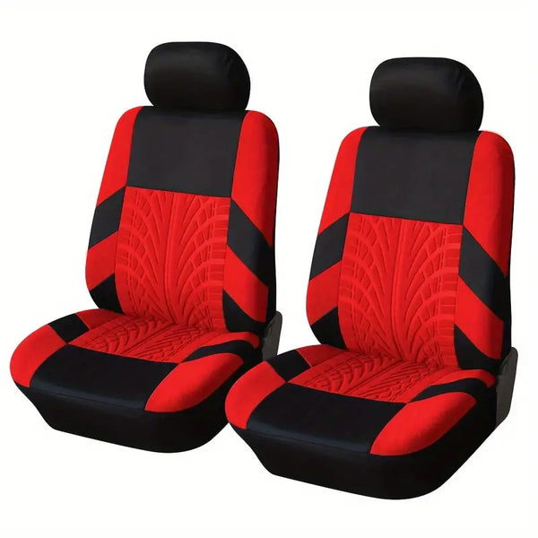 2 Premium Front Car Seat Covers with Removable Headrest Universal Fit