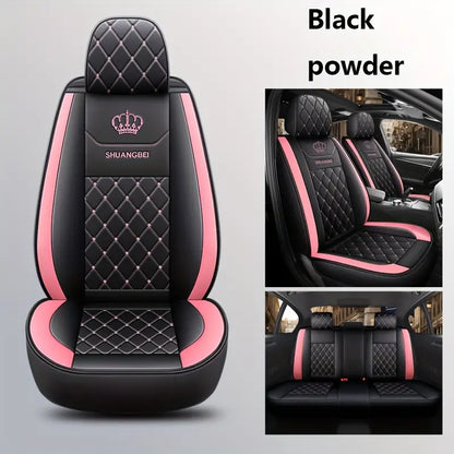 Car Seat Cover Set Full Package Car Seat Cushion Black Pink ddc2379c1ca69e97b4c56027f5e08951