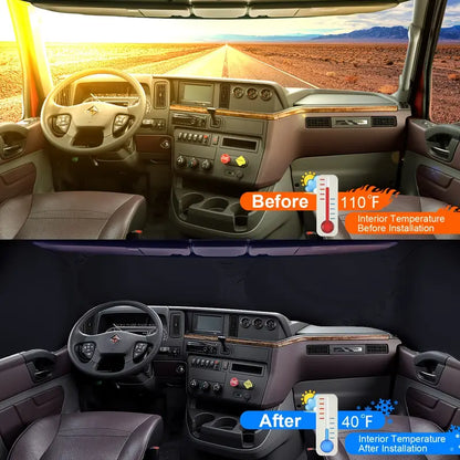 Ultimate Semi-Truck Sun Shade - Premium UV Defense & Heat Rejection for Windshield & Side Windows de4aa4cd92db5e1ad6dbc1a6b3fa2c2e