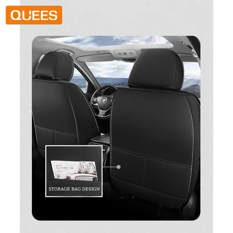 Universal Ice Silk Leather Car Seat Covers Cushion Full Set