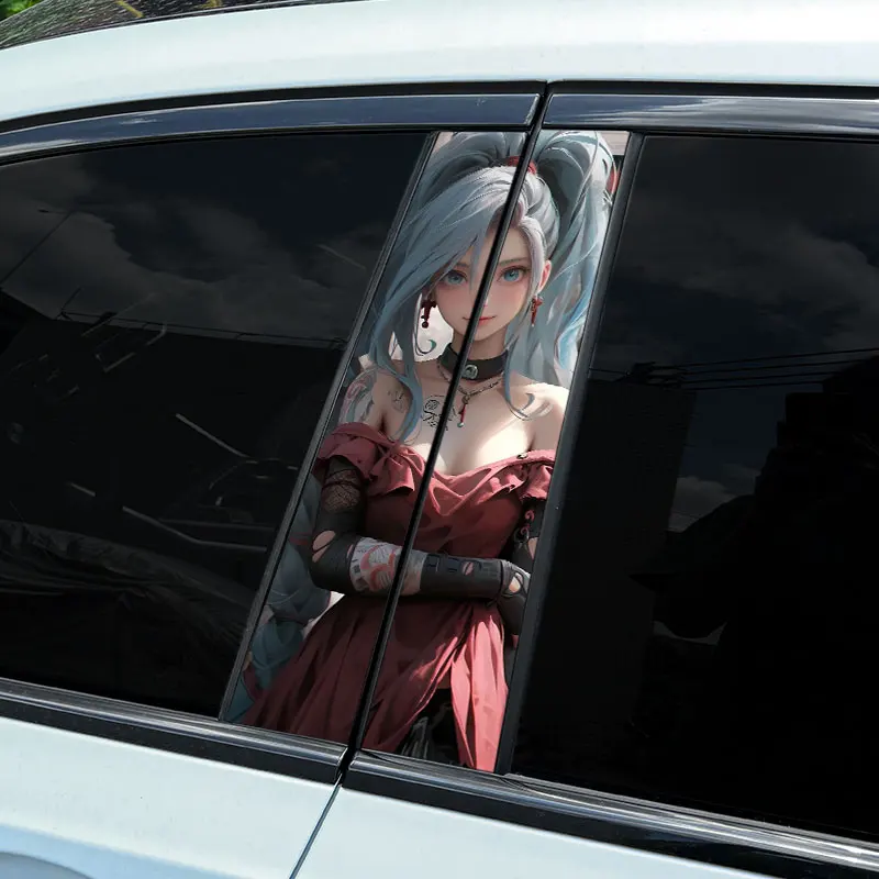 2pcs Jinx-Funny Car Stickers, Automobile B-pillar