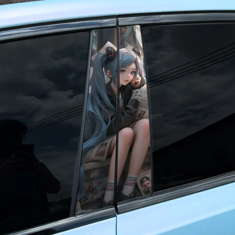 2pcs Jinx-Funny Car Stickers, Automobile B-pillar