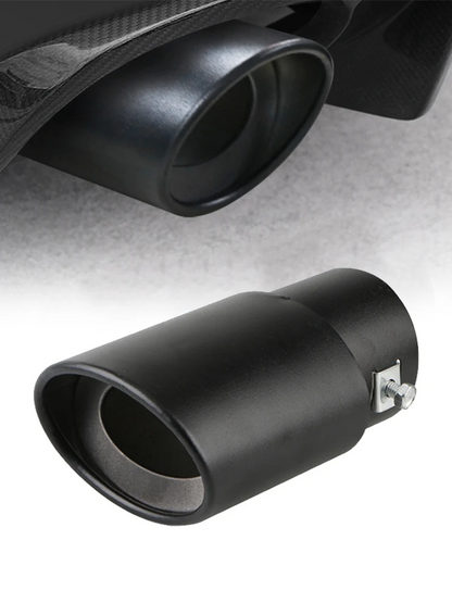 2.5" Inlet Car Auto Exhaust Muffler Tip Pipe Stainless Steel Chrome Trim Black Straight download-2024-11-03T011239.228