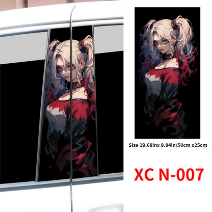 2pcs Waterproof Graffiti Joker Girl Car Stickers, Auto B Pillar XCN 003 XCN 007 download_-_2024-10-30T223823.436