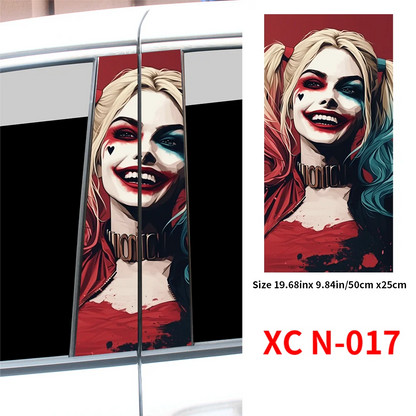 2pcs Waterproof Graffiti Joker Girl Car Stickers, Auto B Pillar XCN 003 XCN 017 download_-_2024-10-30T223838.285