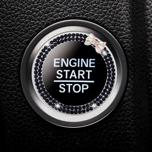 Car Ignition Ring Rhinestone Design Start Engine Ring