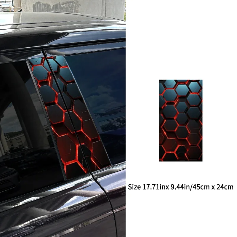 2pcs Car Stickers, Auto B Pillar, Waterproof Decoration