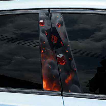 2pcs Smoke Playing Cards Car Stickers, Auto B Pillar download_81