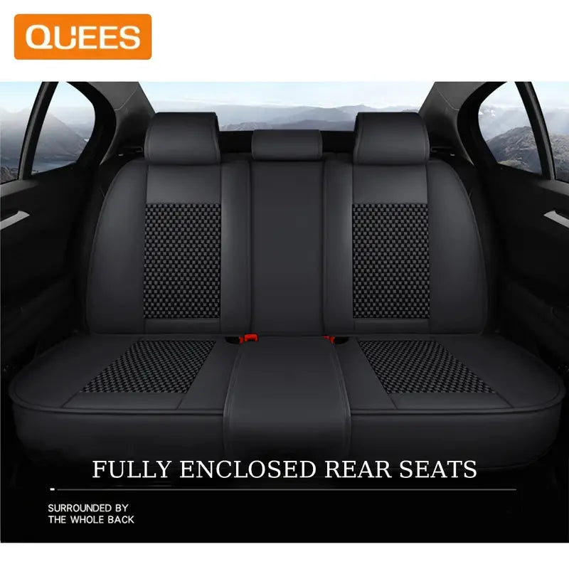 Universal Ice Silk Leather Car Seat Covers Cushion Full Set