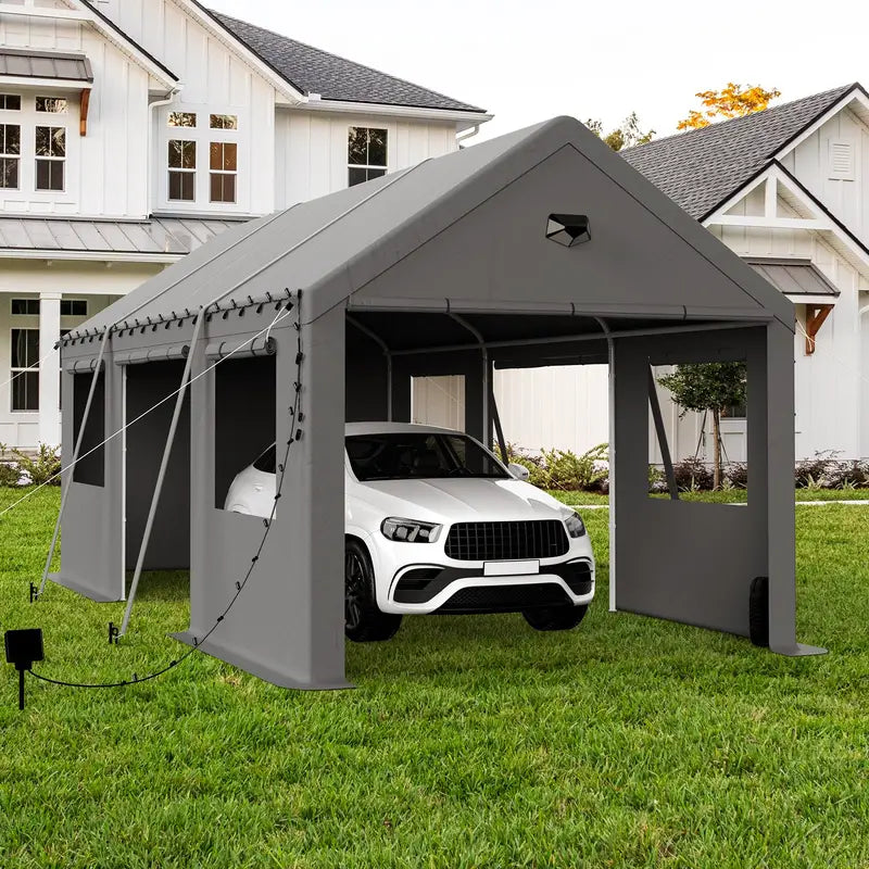 Carports Heavy Duty Carport Canopy with Side Roll e93bbbd7-b6be-40a7-9e7c-3a097cd77686_1