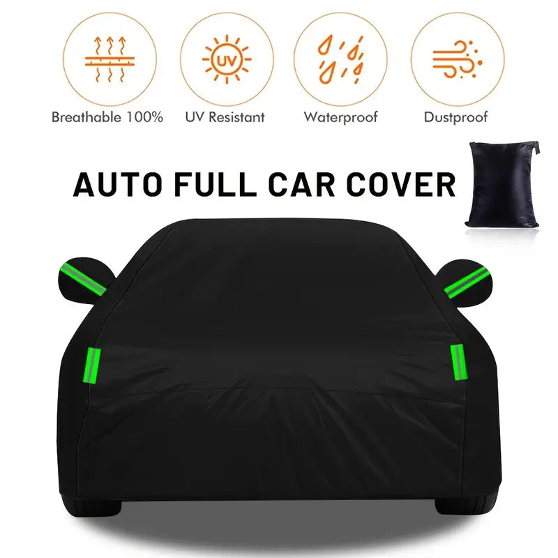 1pc Duty Waterproof Full Car Cover Outdoor UV Snow Dust Rain Resistant Protection