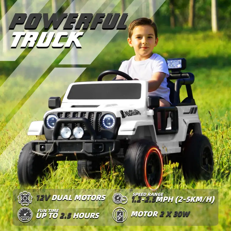 12V Kids Ride on Truck Battery Powered Toy Car w/Parent Remote Control, Electric Car