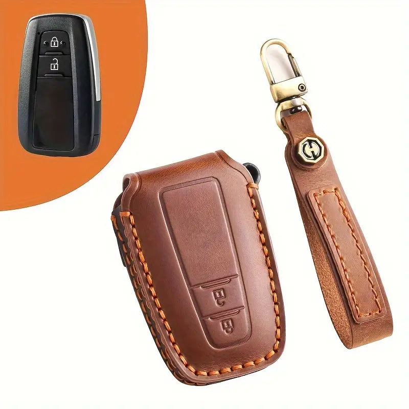 Premium Genuine Leather Key Fob Cover for Toyota fa34bb6e-9f2d-4635-a1e8-930d3738cc2a