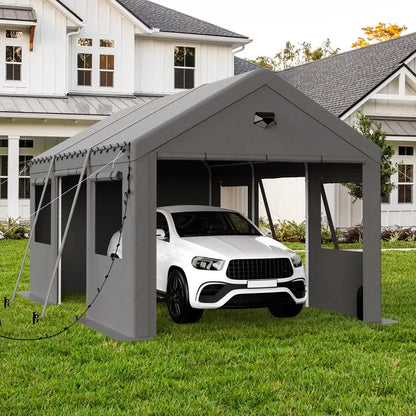 Carports Heavy Duty Carport Canopy with Side Roll 10x16 fd19c3bb-4542-4a90-8312-75fef32f58da