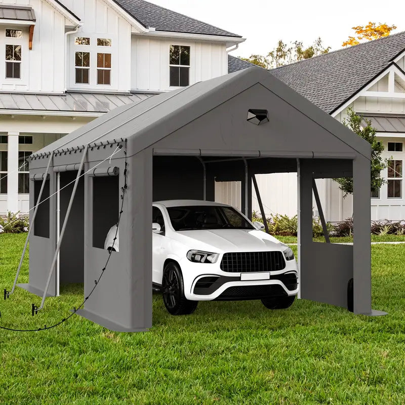 Carports Heavy Duty Carport Canopy with Side Roll fd19c3bb-4542-4a90-8312-75fef32f58da_fc710523-b87e-4f28-a83c-94d291f92e14
