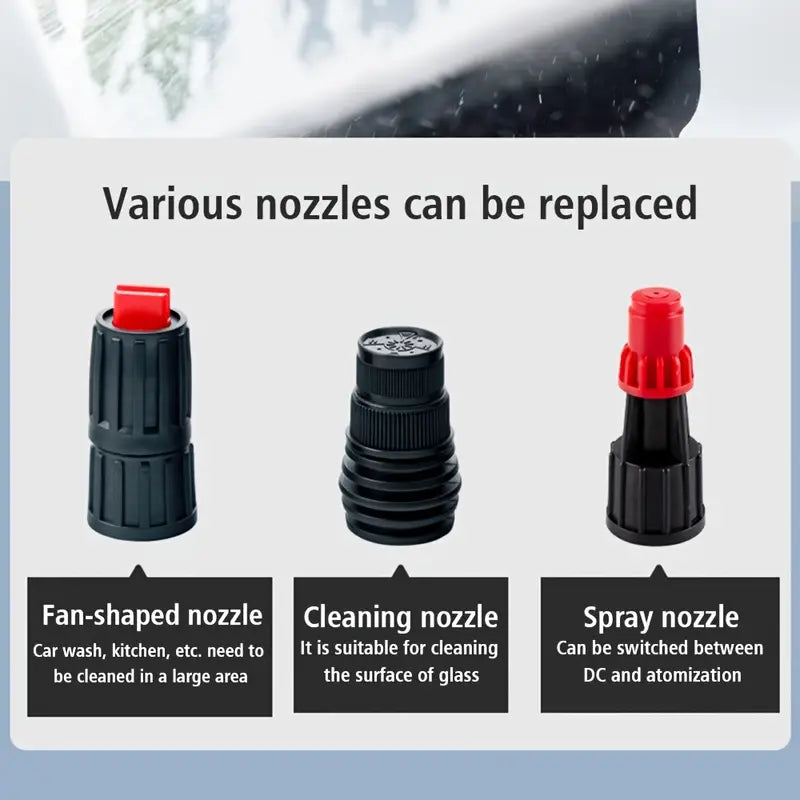 2.5L Multi-Directional Foam Sprayer with Attachments - Handheld, Versatile Cleaning