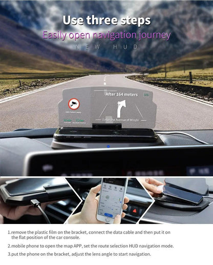 HUD Car Display + Phone Charger Car Navigator Wireless Charging hud-car-display-phone-charger-car-navigator-wireless-charging-auto-parts-10