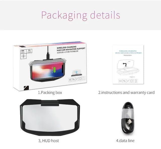 HUD Car Display + Phone Charger Car Navigator Wireless Charging High Quality hud-car-display-phone-charger-car-navigator-wireless-charging-auto-parts-13