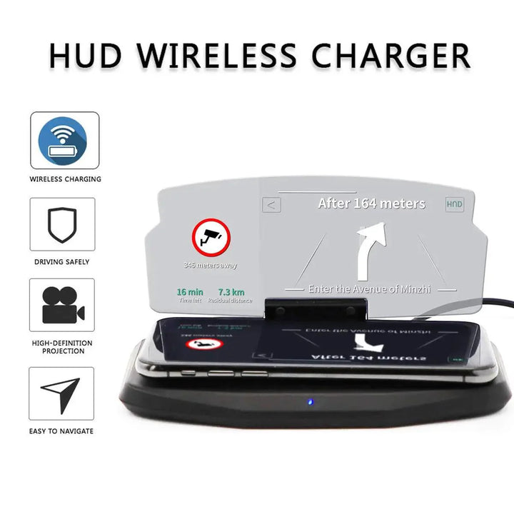 HUD Car Display + Phone Charger Car Navigator Wireless Charging - Auto Parts England HUD Car Display + Phone Charger Car Navigator Wireless Charging Auto Parts audi, bmw, car, car phone holder, cars, HUD Car Display + Phone Charger, phone holder www.cars4part.com United Kingdom SD06270427445689-4 35.00