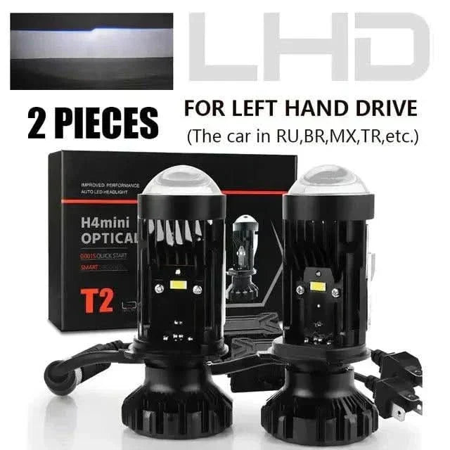 LHD & RHD H4 Bi-LED Mini Projector Lens 100W 20000LM Bulbs Headlight Hi/Lo 6000K T2 Left Hand Drive United States H4 Light lhd-and-rhd-h4-bi-led-mini-projector-lens-100w-20000lm-bulbs-headlight-hilo-6000k-auto-parts-10