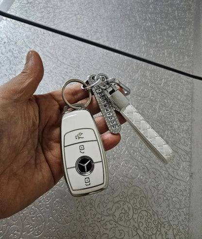 Key Case For Benz E C S GLC GLE GLA GLS E200 E400 E63 W213 S550 S560 C260 A200 Key Chain ll