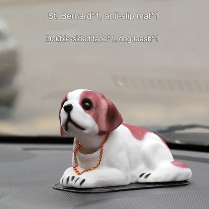 Car Shaking Head Dog Decoration Platform Interior Saint bernard pink_d96c42f8-40d1-4a1a-977e-b43445587520