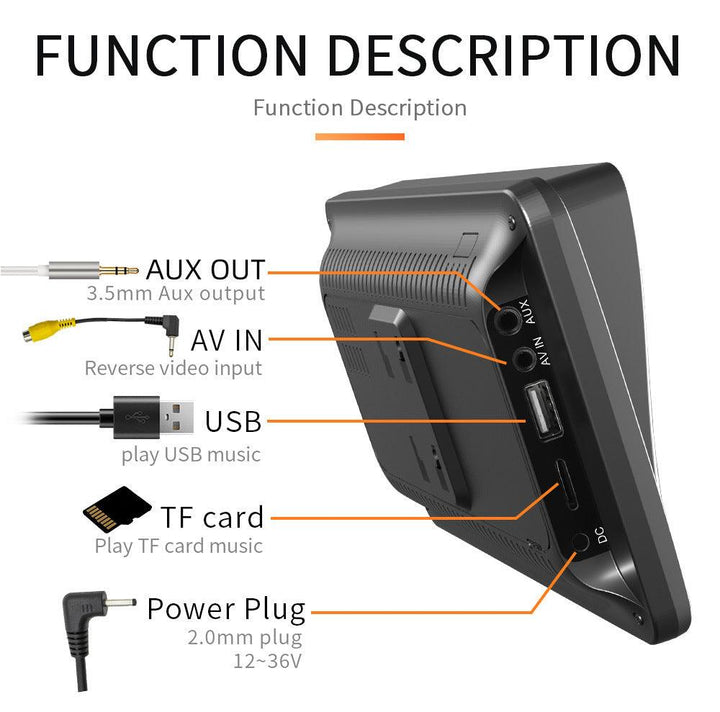 Portable 7inches Car Screen - Auto Parts England 𝐂𝐚𝐫𝟒𝐏𝐚𝐫𝐭𝐬 www.cars4part.com United Kingdom SD01172333484286-1 75.00