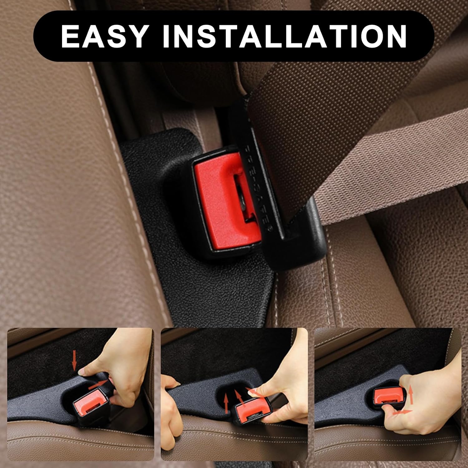 2-Pack Car Seat Gap Filler - Universal Fit PU Leather Crevice Blocker product_image_6