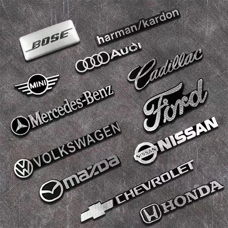 3D car metal stickers Auto Decorative Car Interior Sticker