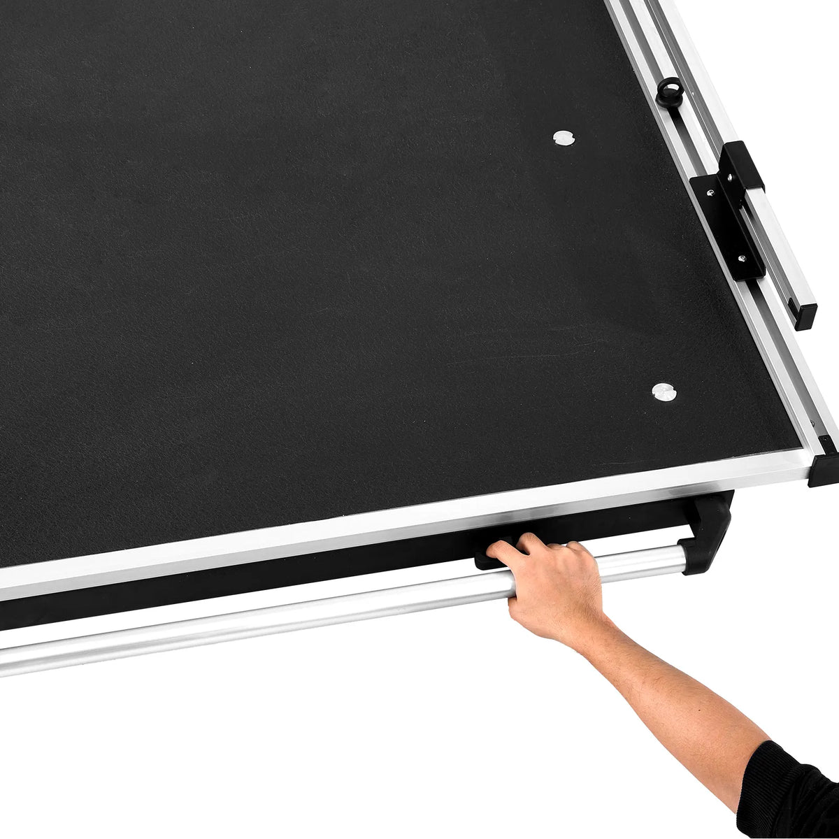 Sliding Truck Bed Organizer, 75 x 48 Inch Heavy-Duty Truck Bed Storage Drawer with 1000 lbs Capacity, 6 Movable Rings for Cargo Securing, 2-Position Slide-Out Tray for Pickup Trucks