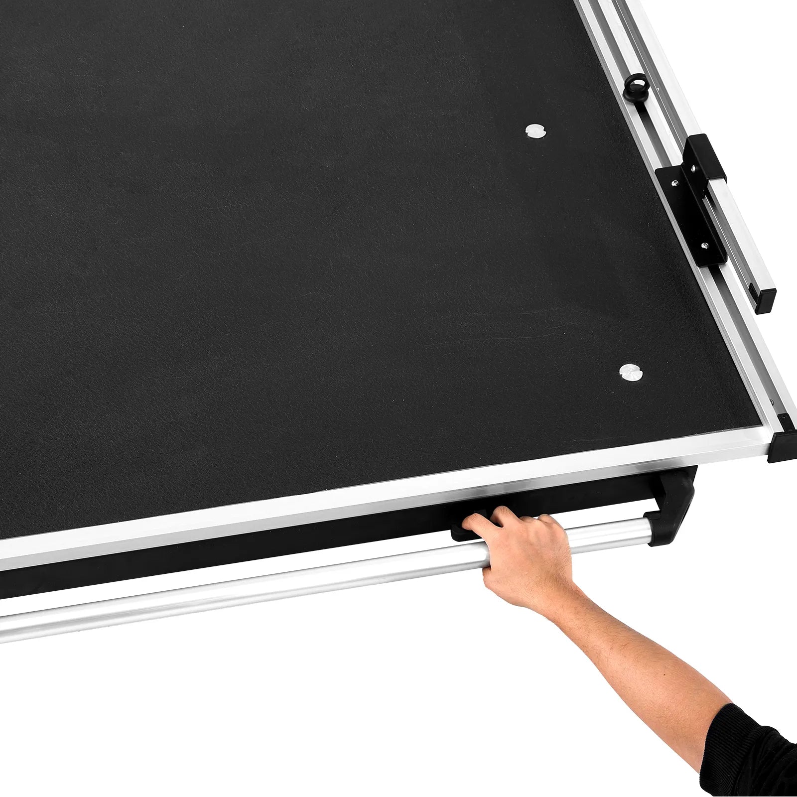 Sliding Truck Bed Organizer, 65 x 48 Inch Heavy-Duty Truck Bed Storage Drawer with 1000 lbs Capacity, 6 Movable Rings for Cargo Securing, 2-Position Slide-Out Tray for Pickup Trucks