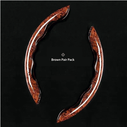 Steering Wheel Cover High-end Luxury Peach Wood Grain Steering Wheel Cover Brown (2 pieces) 36cm steering-wheel-cover-high-end-luxury-peach-wood-grain-steering-wheel-cover-auto-parts-10