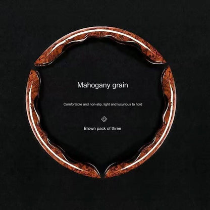 Steering Wheel Cover High-end Luxury Peach Wood Grain Steering Wheel Cover Brown (3 pieces) 36cm steering-wheel-cover-high-end-luxury-peach-wood-grain-steering-wheel-cover-auto-parts-15