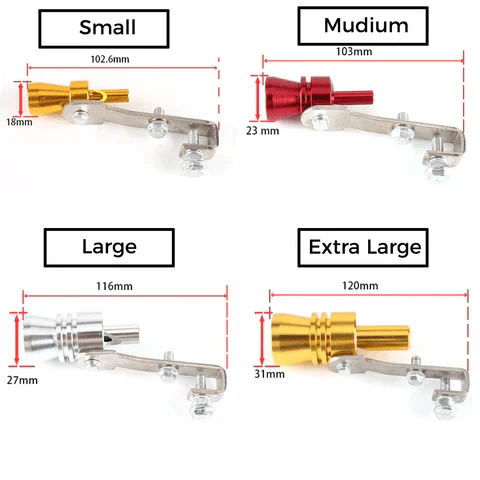 Turbo Sound Simulator Whistle Car Exhaust Pipe Whistle Vehicle Sound Muffler