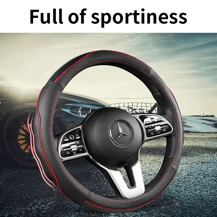 Universal Microfiber Leather Covers Breathable Anti-Slip Odorless Steering Wheel cover - Auto Parts England Auto Parts www.cars4part.com United Kingdom Black 25.00