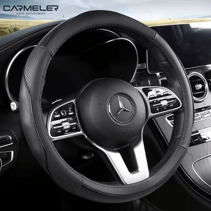 Universal Microfiber Leather Covers Breathable Anti-Slip Odorless Steering Wheel cover Black universal-microfiber-leather-covers-breathable-anti-slip-odorless-steering-wheel-cover-auto-parts-7