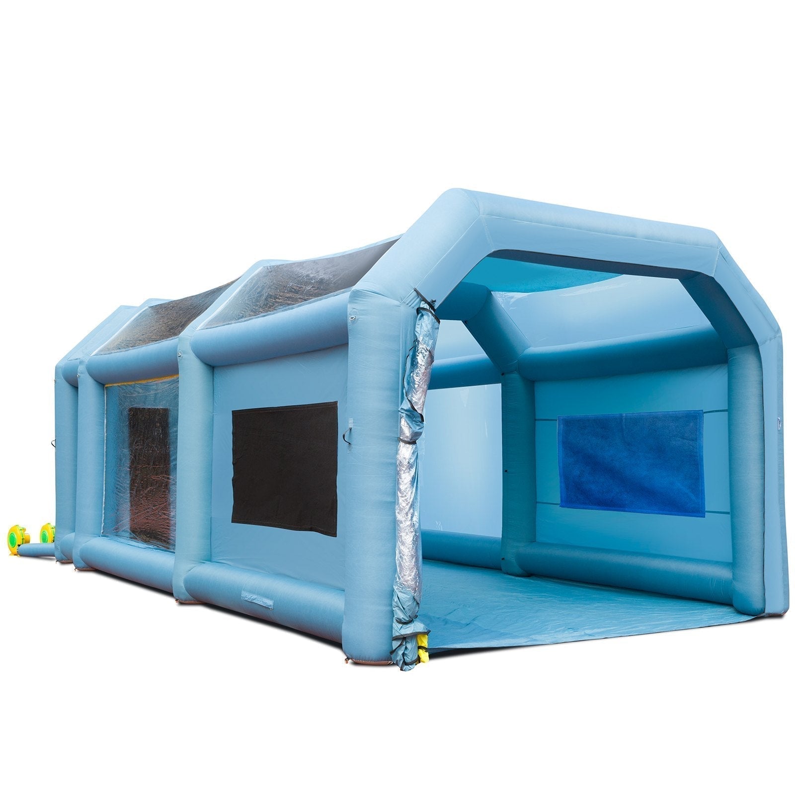 Inflatable Paint Booth, 28x16x11ft Inflatable Spray Booth, High Powerful 750W+950W Blowers Spray Booth Tent